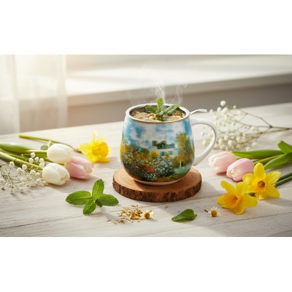 Kubek baryłka z zaparzaczem 430 ml The Artist’s Garden at Vétheuil