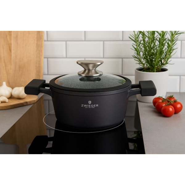 Garnek z pokrywką 28cm Black Stone