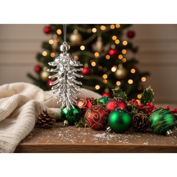 Ozdoba świąteczna Szyszka 10cm