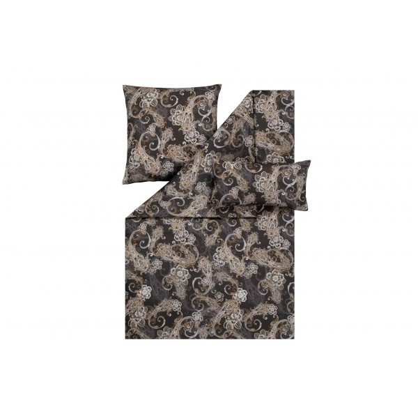 Pościel satynowa 135x200 cm Charlotte 1047/840 grafitowa