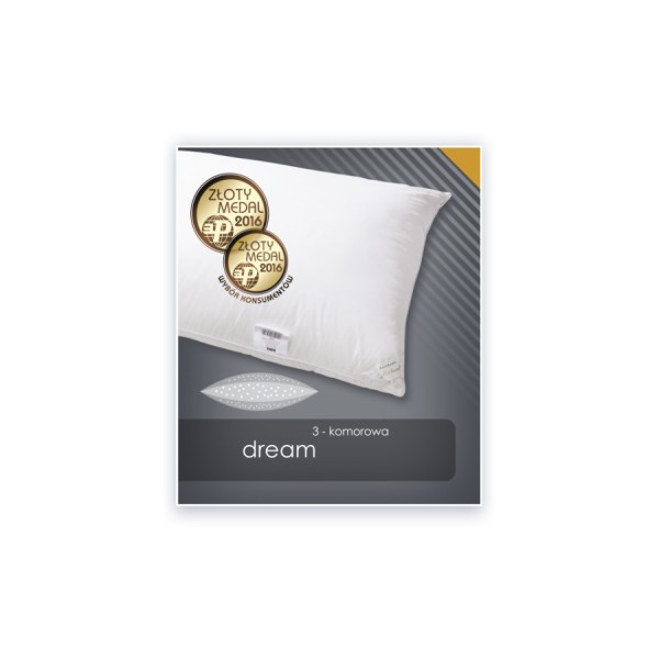Poduszka puch gęsi 70x80 cm DREAM 3-komorowa