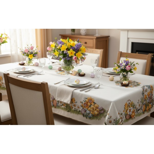 Obrus świąteczny 96x100 cm Lima 058 Pisklątka