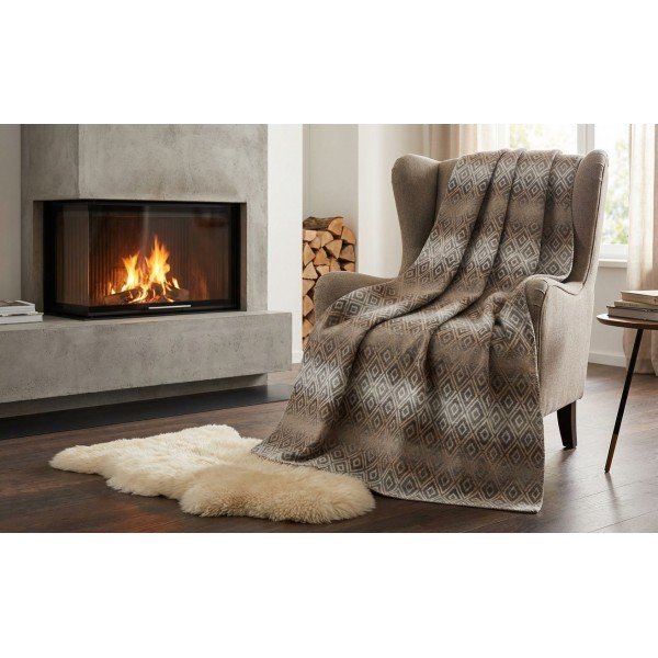 Koc bawełniany 150x200 cm SAVONA Smoke 22439350