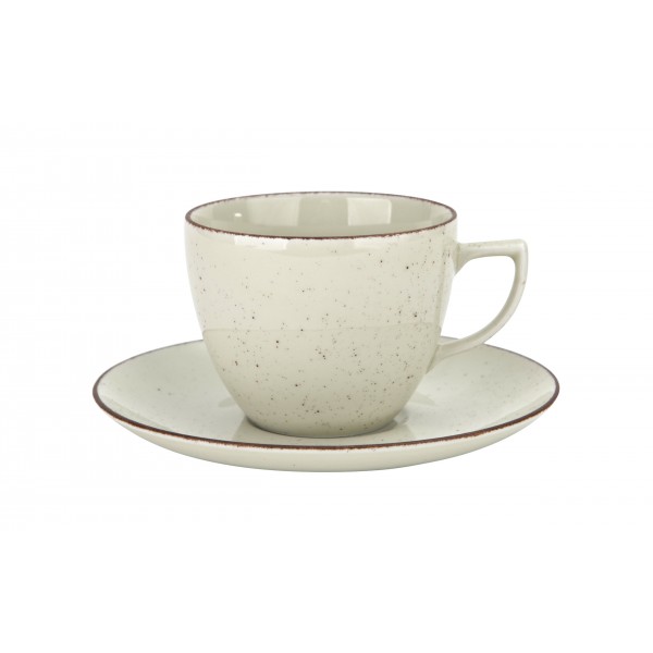 Zestaw 6 filiżanek 200 ml + spodki City kremowy