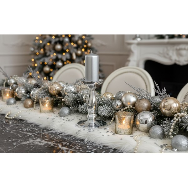 Świecznik szklany 20,5 cm JK0356