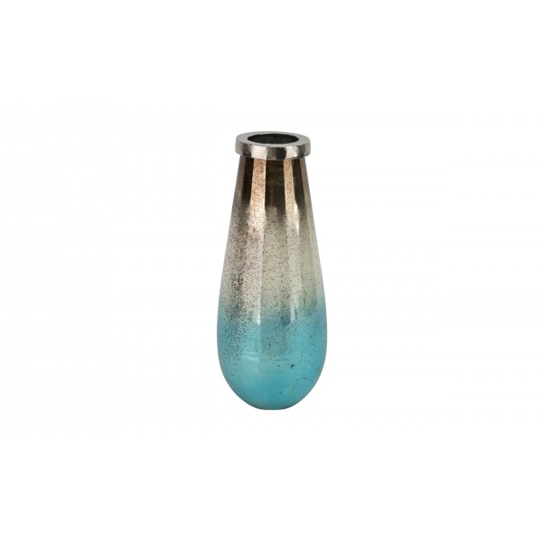 Wazon szklany malowany wysoki 38,5 cm