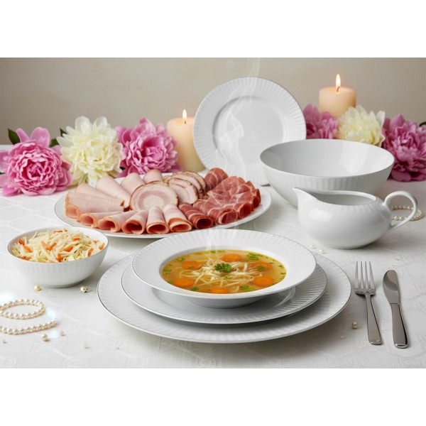 Serwis obiadowy dla 12 osób 44 el. Yvonne Sonata H109