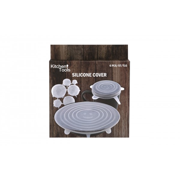Uniwersalne pokrywki silikonowe 6 szt. w komplecie
