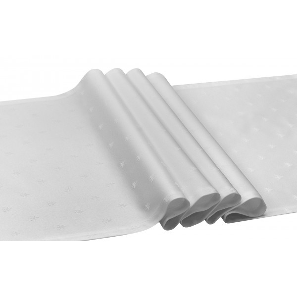 Bieżnik na stół 50x150 cm Tristan 099 White bez plisy