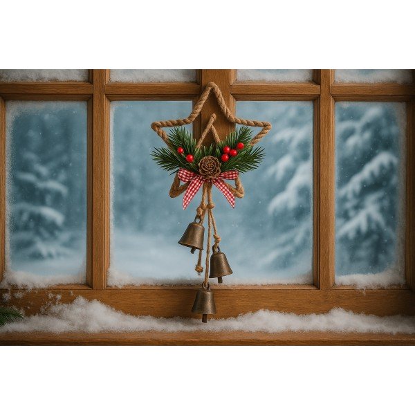 Zawieszka świąteczna Gwiazdka i dzwoneczki 181196