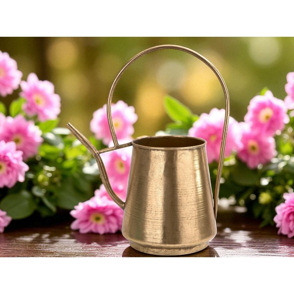 Metalowa konewka złota dekoracja 43x39x21 cm