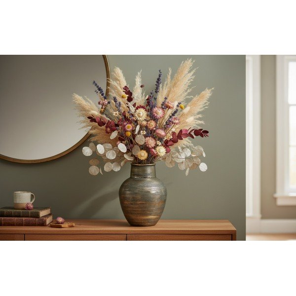 Wazon ceramiczny niebiesko-złoty 32 cm AP171398