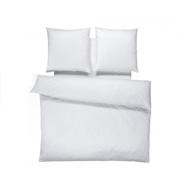 Pościel satynowa 200x220 cm Cornflower 4020-0 biała