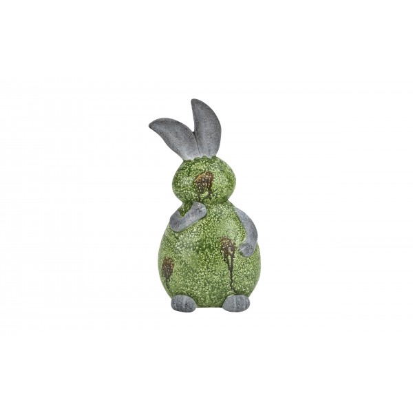 Królik zielono-szary 18x15x35cm