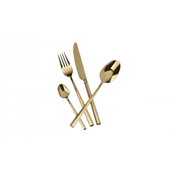 Sztućce METROPOLE zlote 6/24 cz. w kasecie