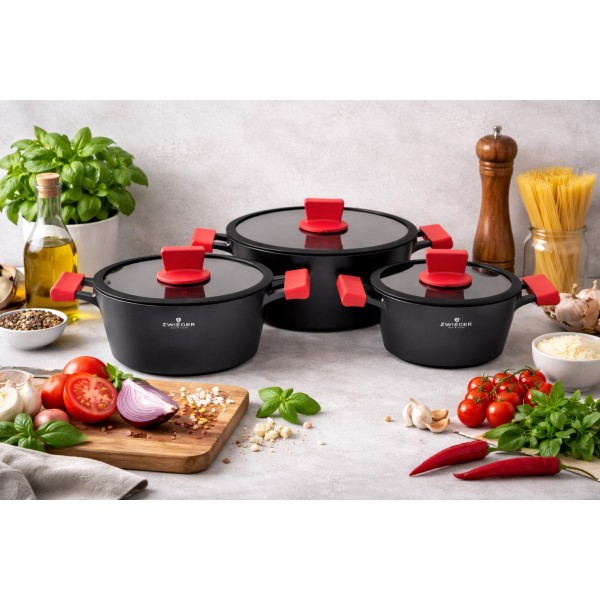 Komplet garnków 6 el. Obsidian