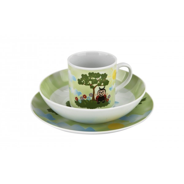 Zestaw naczyń dla dzieci Biedronki porcelanowy