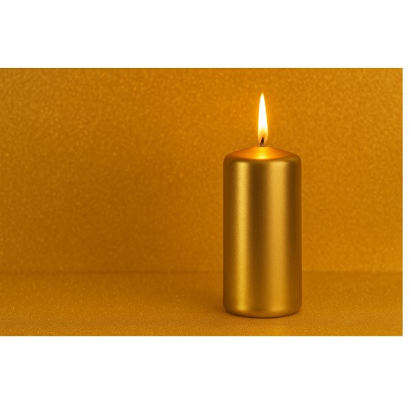 Świeca klubowa 15 cm złota metalik KL-5 150/58