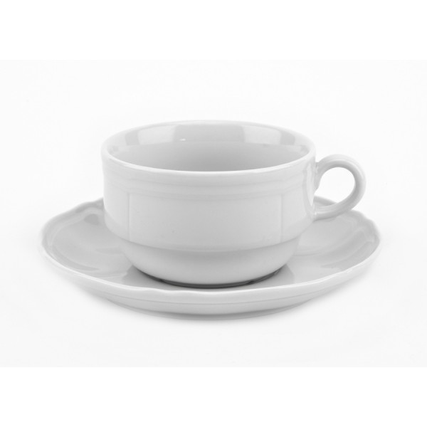 Filiżanka 220 ml ze spodkiem Castel White