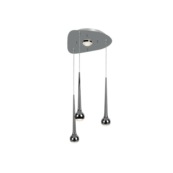 Lampa wisząca Silver Tear AD11004-3+1