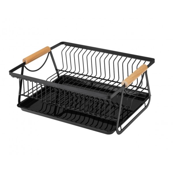 Suszarka ociekacz do naczyń 35x28x14,5cm czarny ADELLE