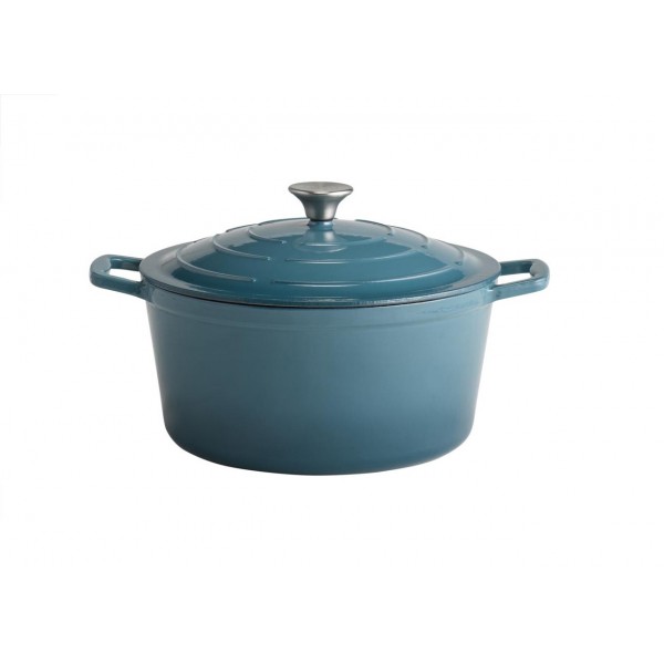 Garnek żeliwny 6 L Stars turkus