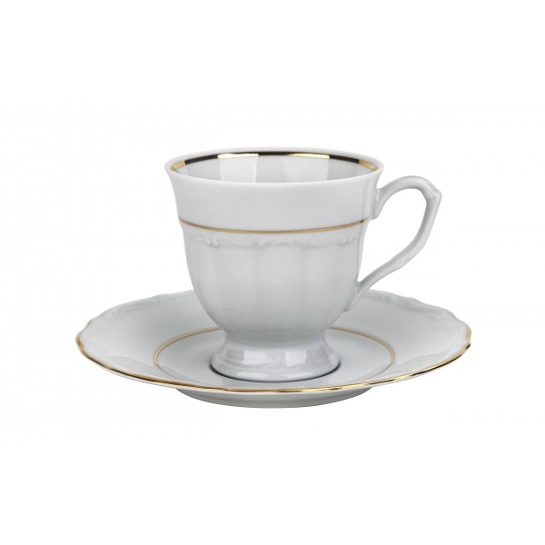 Komplet 6 filiżanek 250 ml + spodki Maria Teresa Gold