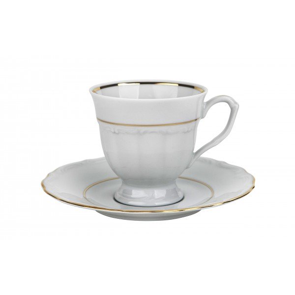 Komplet 6 filiżanek 250 ml + spodki Maria Teresa Gold