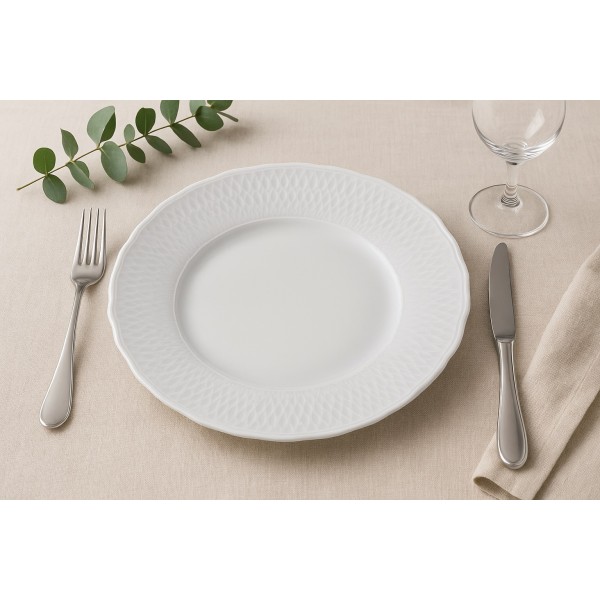 Talerz płytki 28 cm Sofia Biała