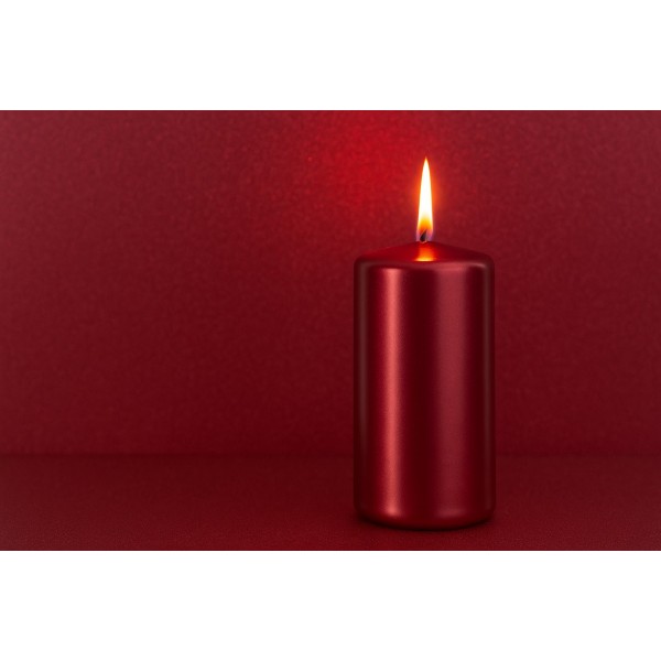 Świeca klubowa 12 cm czerwony metalik KL-4 120/58