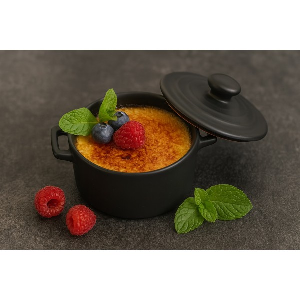Naczynie do zapiekania 150 ml z pokrywką Black Creme Brulee