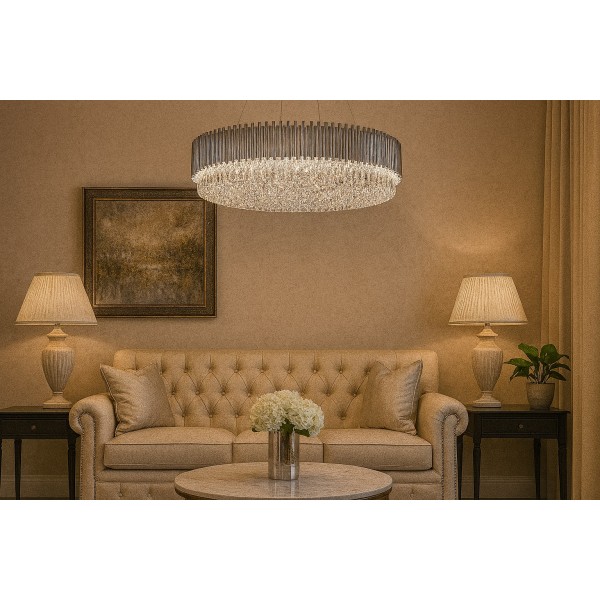 Lampa wisząca kryształowa Stic Chrome 60181/32