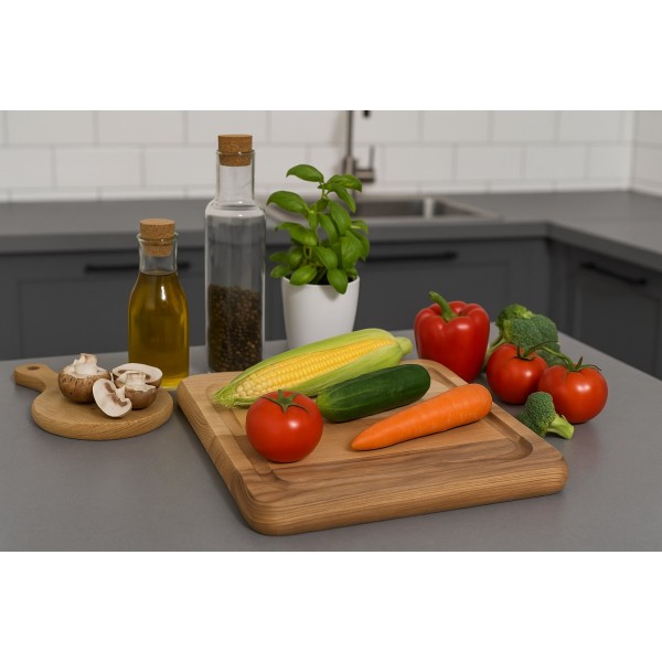Deska do krojenia dębowa 20x25cm DD-01