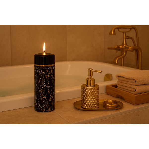 Świeca pieńkowa 20 cm Gothic Gold 200/70