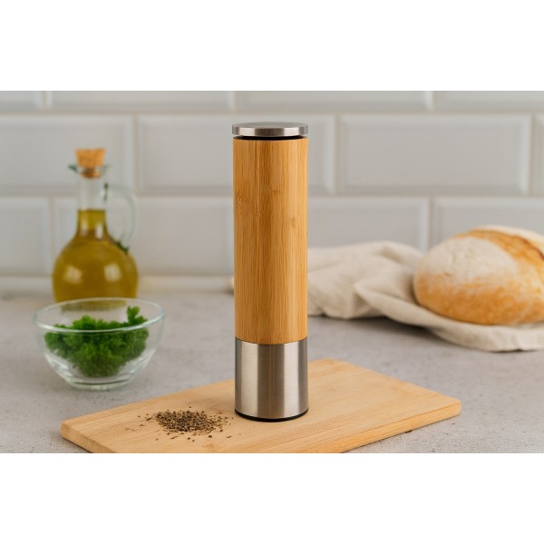 Młynek do przypraw - motyw drewna