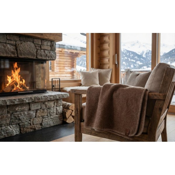 Koc wełniany 160x200 cm MERANO 07546560 Brown