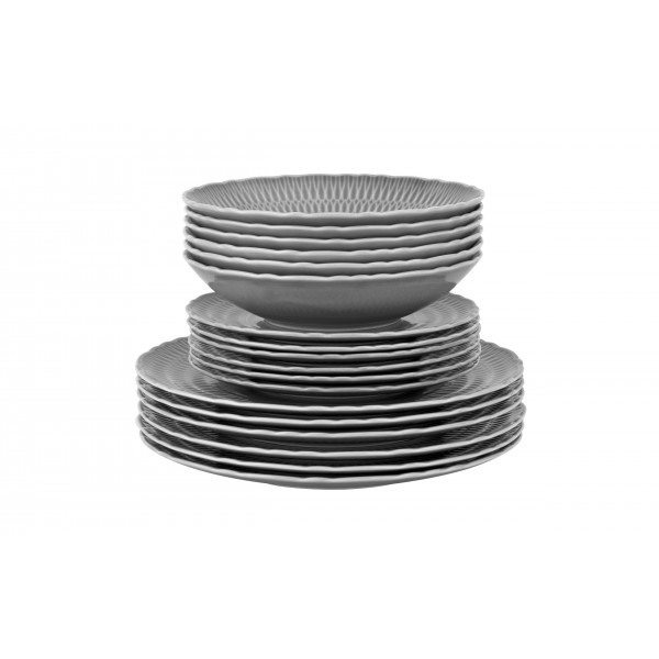 Komplet talerzy 6/18 Sofia Szara