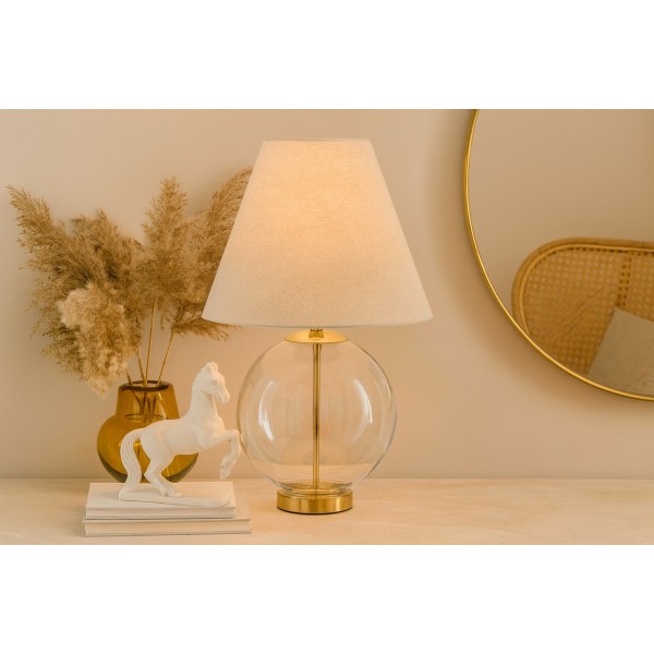 Lampa z kloszem i szklaną podstawą AP180154