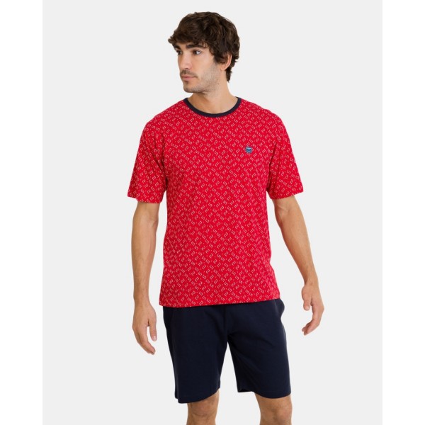 Piżama męska rozm. XL P241304 Red 299