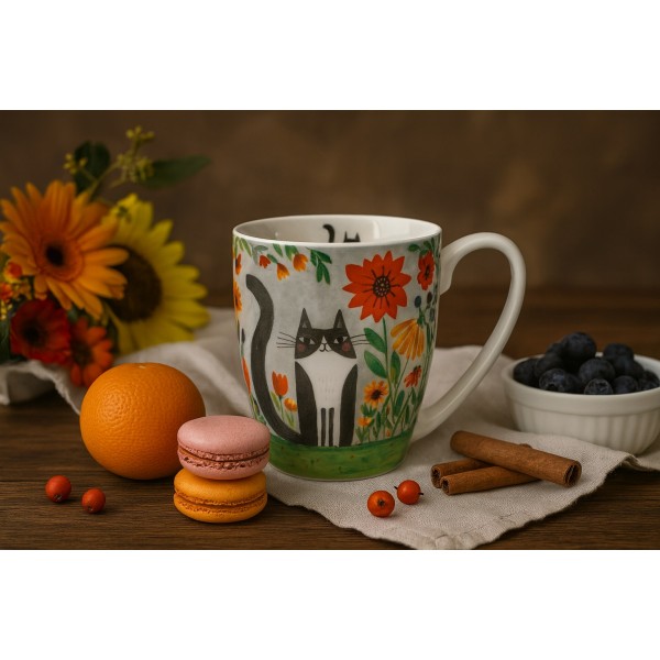 Kubek porcelanowy 350 ml Koci Świat Łąka