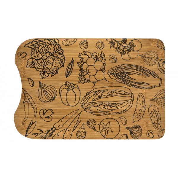 Deska bambusowa do krojenia 30,5x20,5 Warzywa