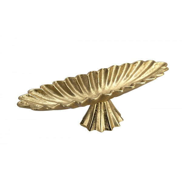 Patera ozdobna metalowa 43 cm złota