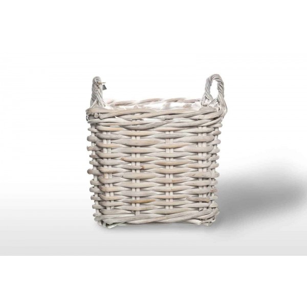 Kosz rattanowy Narbona Szary 50 cm