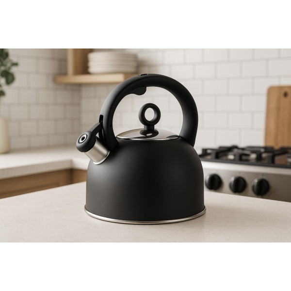 Czajnik tradycyjny z gwizdkiem 2,8 L Nero czarny