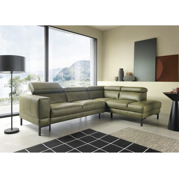 Narożnik Nayomi z wysuwanym siedziskiem i otomaną