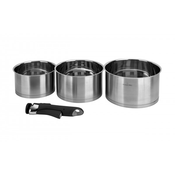 Komplet 3 garnków z odpinaną rączką PRO SUSVID na indukcję