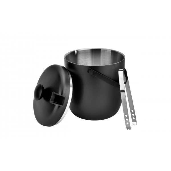 Wiaderko do lodu ze szczypcami Oris 2,8 l czarne