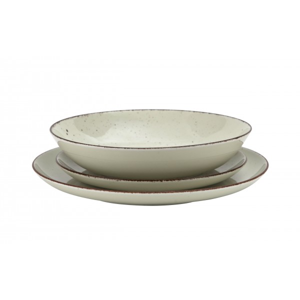 Komplet talerzy dla 6 osób City kremowy 18 el.