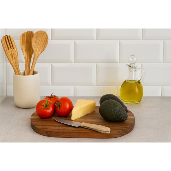 Deska do krojenia 28x20 cm Akacja owalna