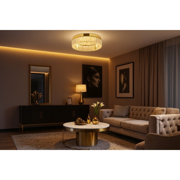 Plafon kryształowy SPARK TOP 40 DIMM 5782 gold